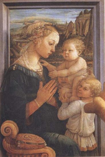 Sandro Botticelli Filippo Lippi,Madonna with Child and Angels or Uffizi Madonna oil painting picture